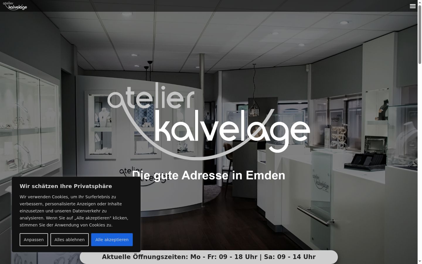 Skærmbillede af samtykkebanneret, som det blev vist før nogen interaktion
