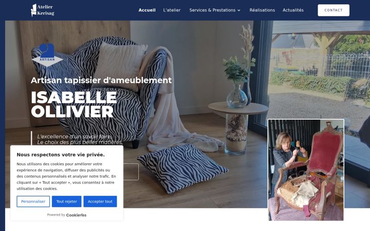 Screenshot of atelier-kerisag.fr