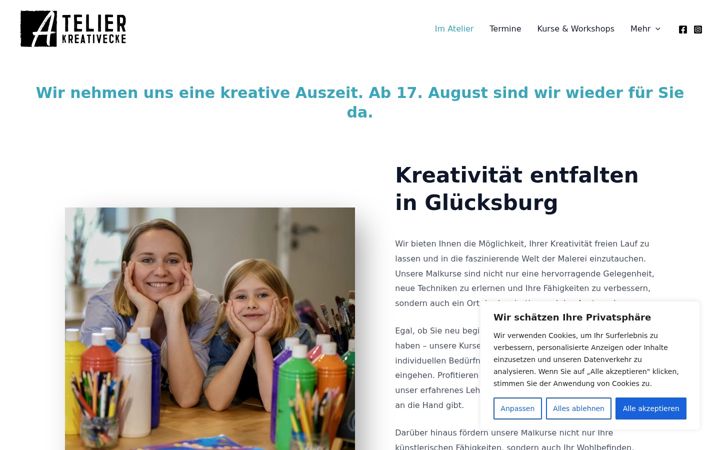 Screenshot of atelier-kreativecke.de