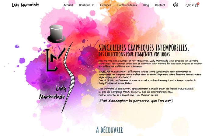 Screenshot of atelier-ladymarmelade.fr