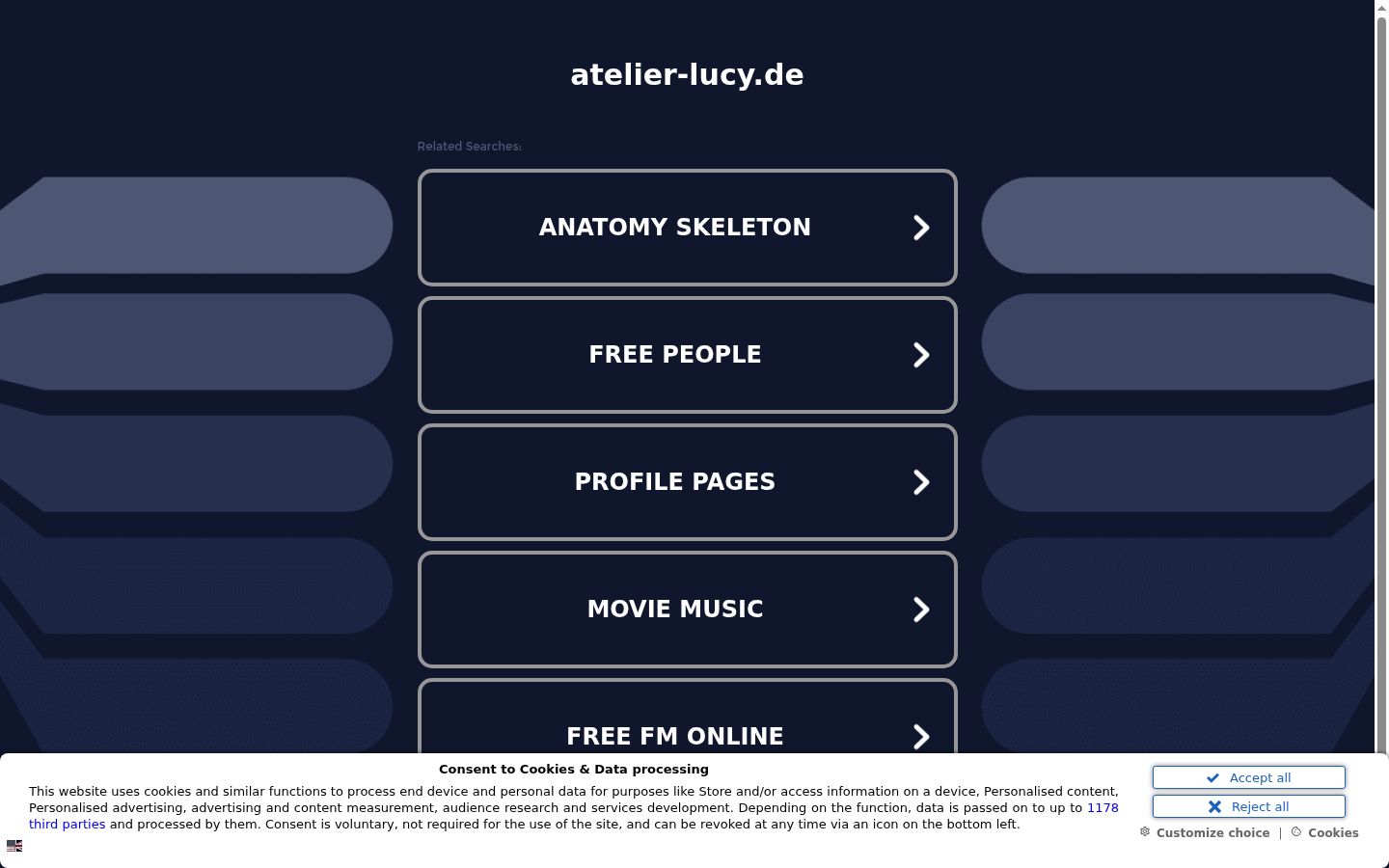 Screenshot del banner di consenso mostrato prima di qualsiasi interazione