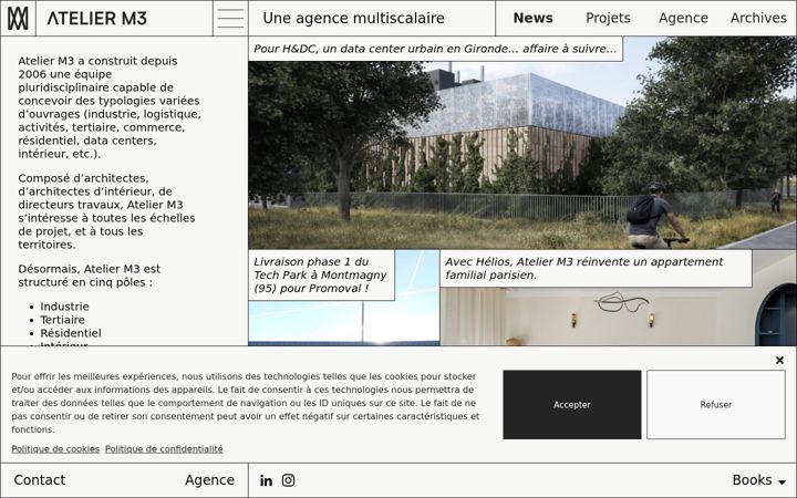 Screenshot of atelier-m3.fr