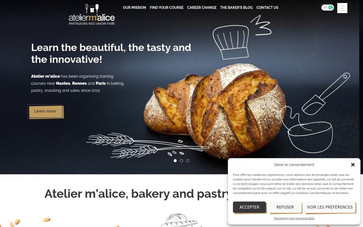 Screenshot of atelier-malice.com