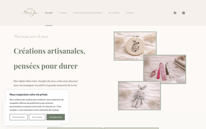 Screenshot of atelier-marija.fr