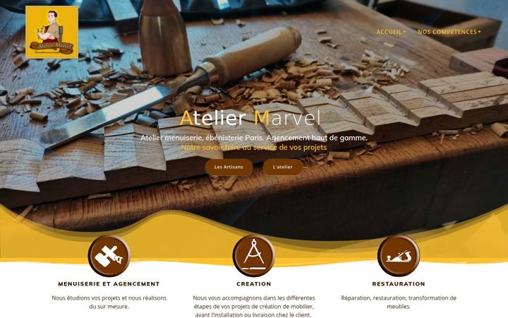 Screenshot of atelier-marvel.com