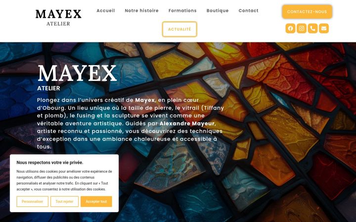 Screenshot di atelier-mayex.be