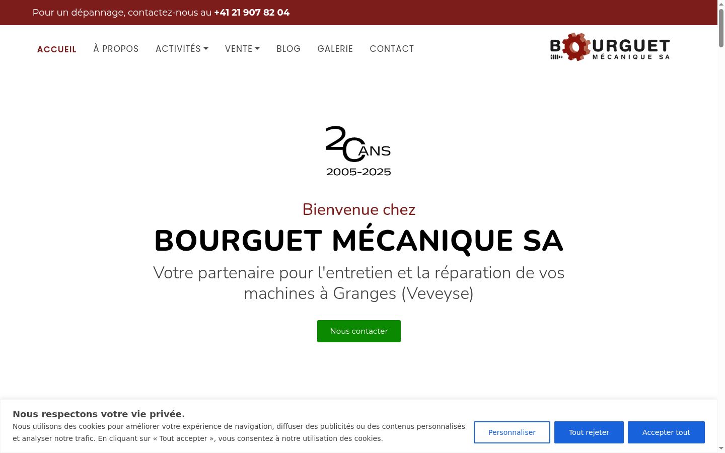 Screenshot del banner di consenso mostrato prima di qualsiasi interazione
