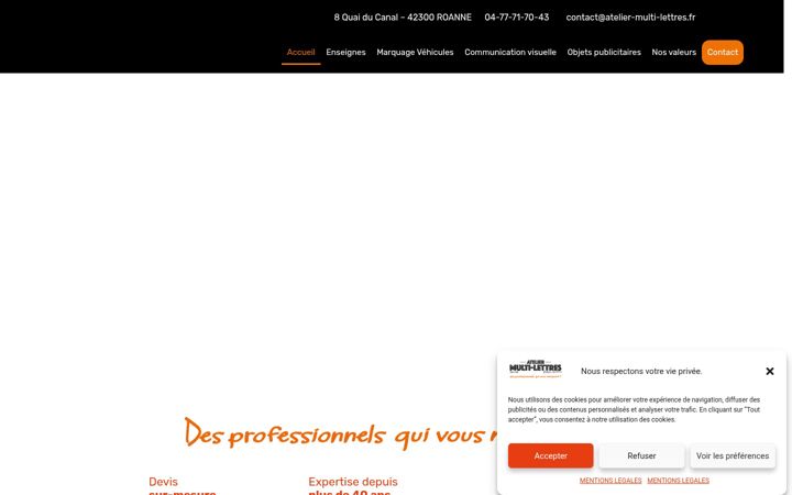 Capture d'écran de atelier-multi-lettres.fr