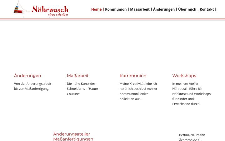 Screenshot του atelier-naehrausch.de