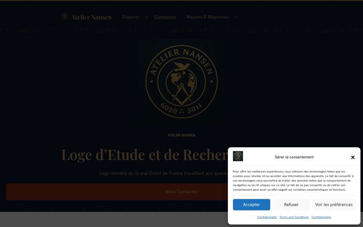 Screenshot of atelier-nansen.fr