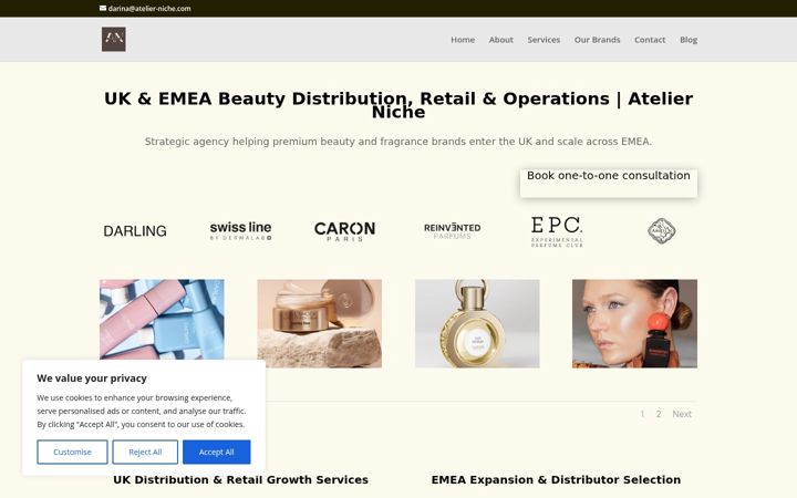 Screenshot of atelier-niche.com
