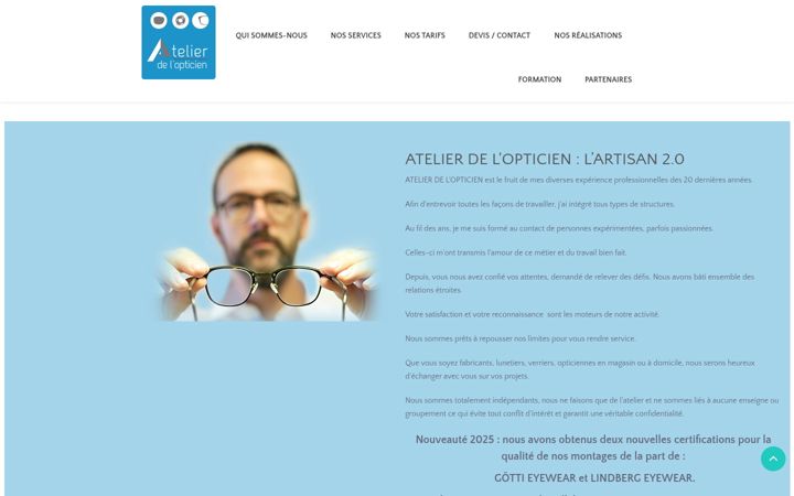 Screenshot of atelier-opticien.fr