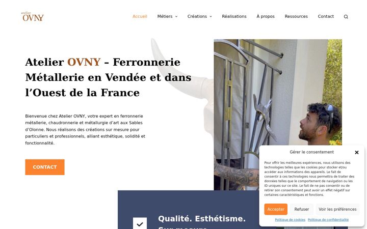 Screenshot of atelier-ovny.fr