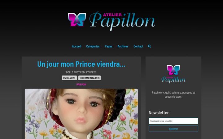 Screenshot of atelier-papillon.fr