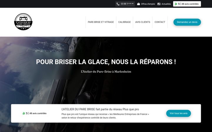 Screenshot of atelier-parebrise.fr