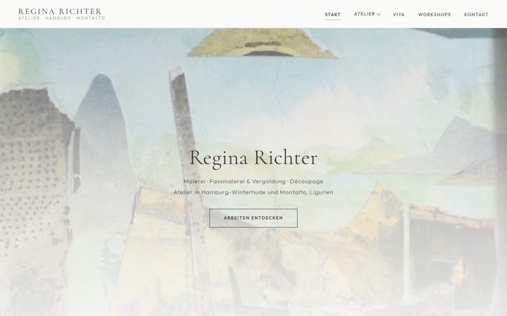 Screenshot of atelier-regina-richter.de