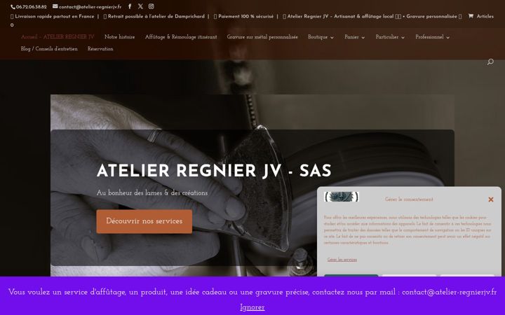 Screenshot of atelier-regnierjv.fr