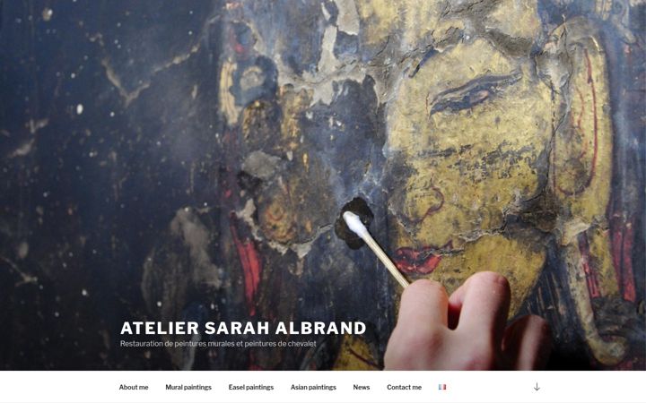 Screenshot of atelier-sarahalbrand.com