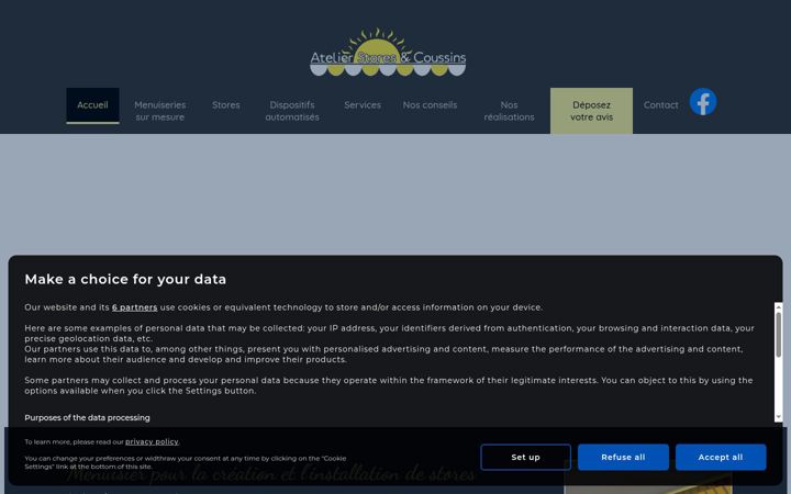 Screenshot of atelier-stores-et-coussins.fr