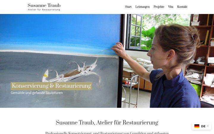 Screenshot of atelier-traub.de