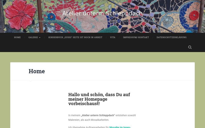Ekrānuzņēmums no atelier-unterm-schleppdach.de