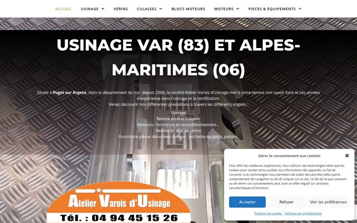 Screenshot of atelier-varois-usinage.fr