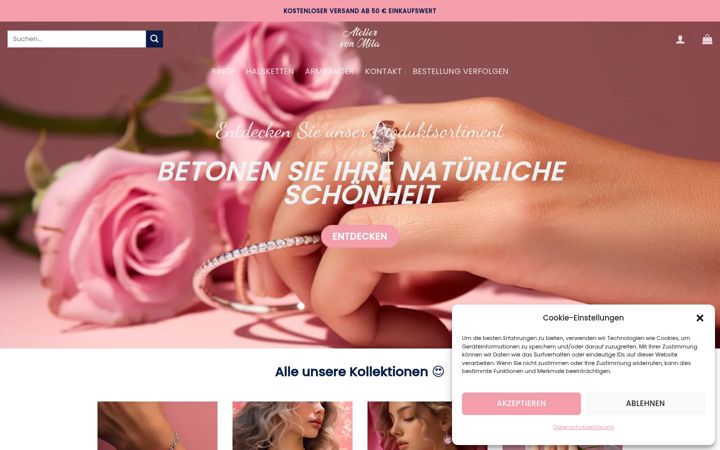 Screenshot of atelier-von-mila.com