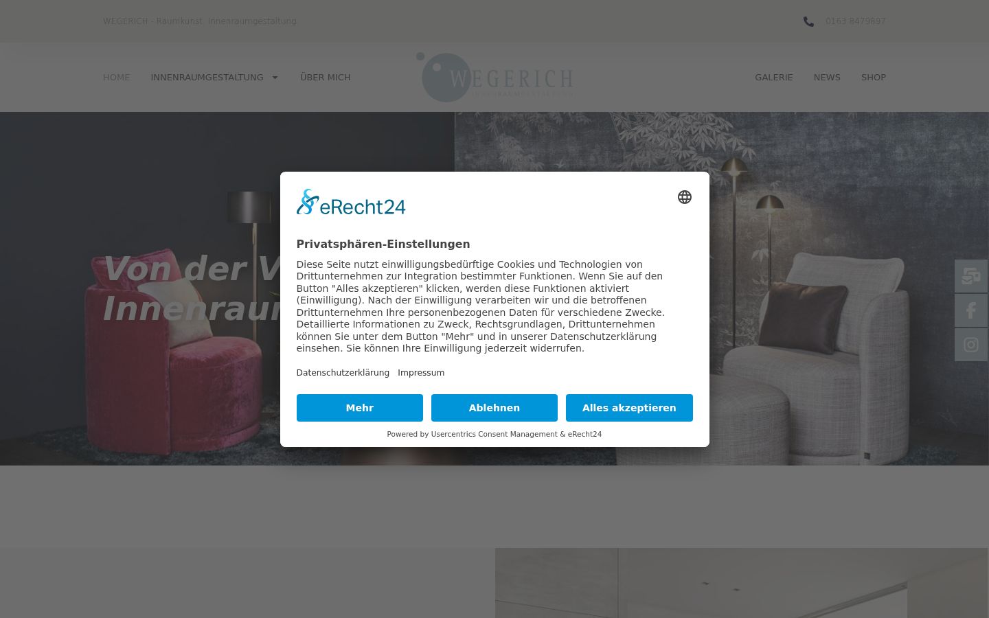 Screenshot tal-banner tal-kunsens muri qabel kwalunkwe interazzjoni
