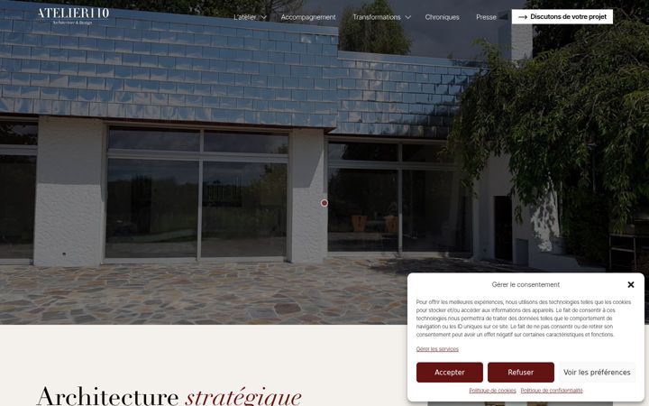 Screenshot of atelier110.archi