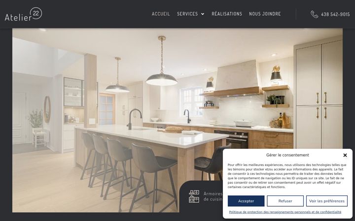 Screenshot of atelier22.ca
