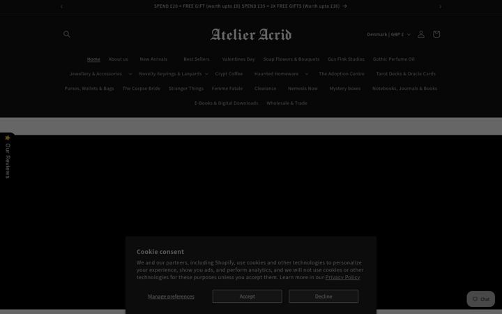 Screenshot of atelieracrid.co.uk