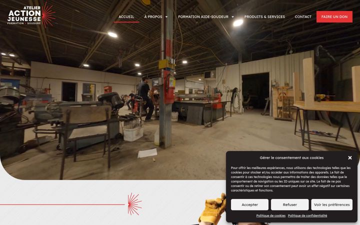 Screenshot of atelieraction.org