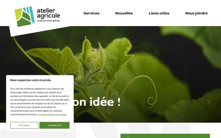 Screenshot of atelieragricole.ca