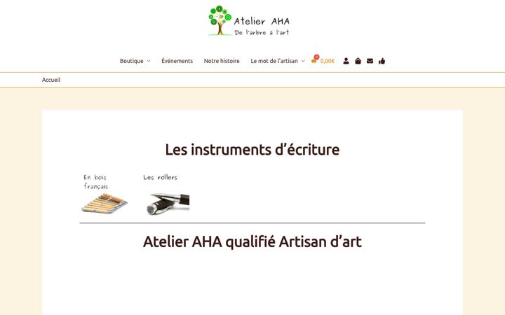 Screenshot του atelieraha.fr