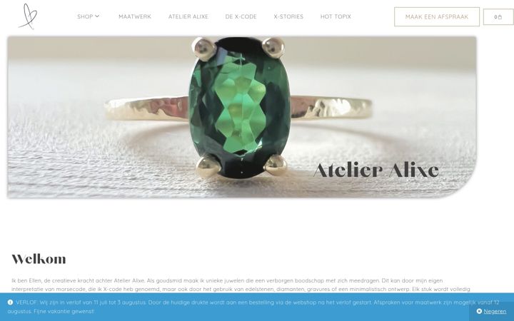 Екранна снимка на atelieralixe.be