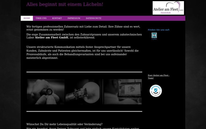 Screenshot of atelieramfleet.de