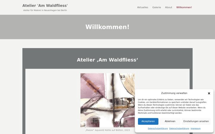 Screenshot of atelieramwaldfliess.de