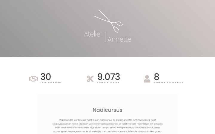 Screenshot of atelierannette.com