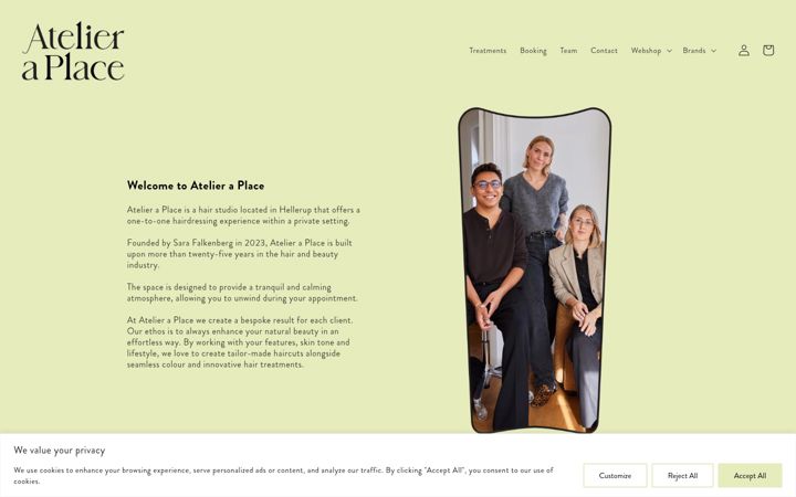 Screenshot ta' atelieraplace.com