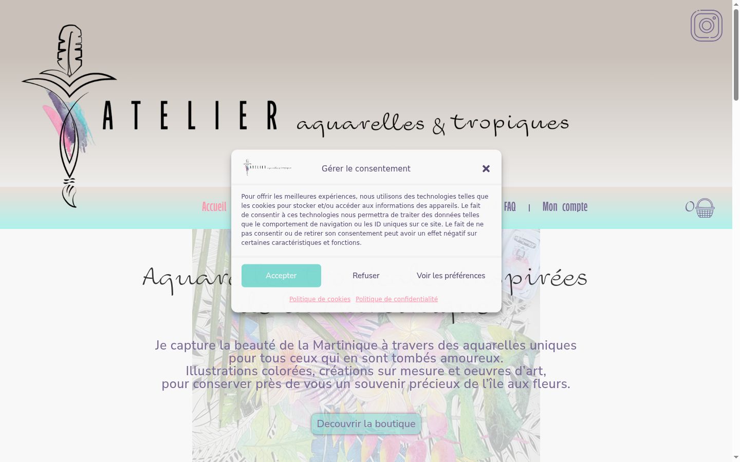 Screenshot tal-banner tal-kunsens muri qabel kwalunkwe interazzjoni