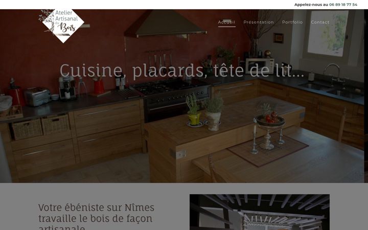 Screenshot of atelierartisanaldubois.fr