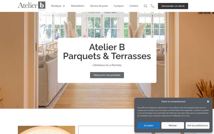 Screenshot of atelierb-parquet.com