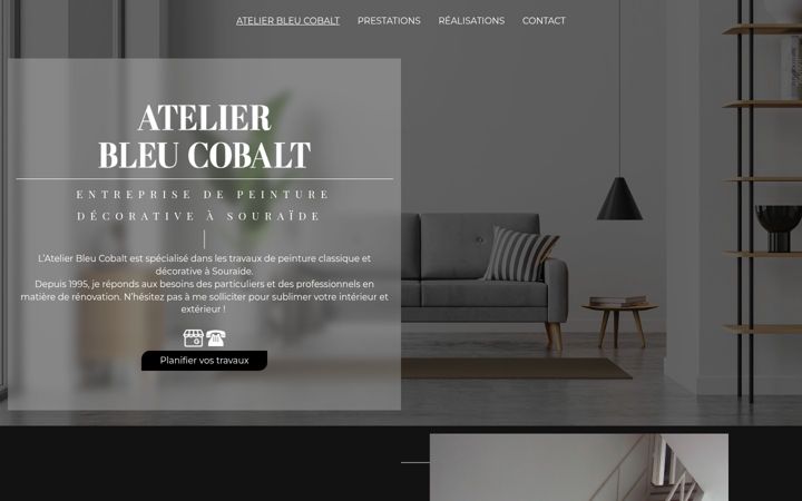 Screenshot of atelierbleucobalt.fr