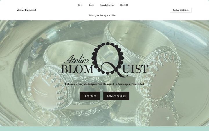Screenshot of atelierblomquist.no