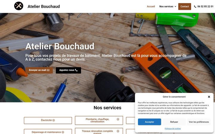 Screenshot του atelierbouchaud.fr