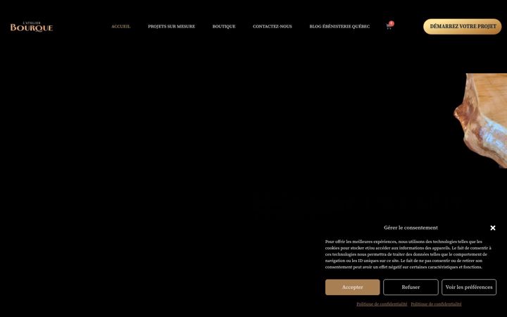 Screenshot ta' atelierbourque.com