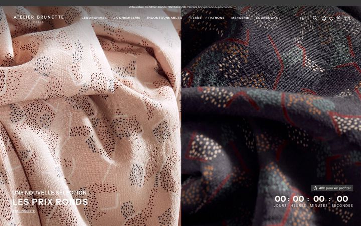 Screenshot of atelierbrunette.com