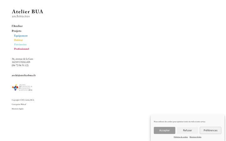 Screenshot of atelierbua.fr