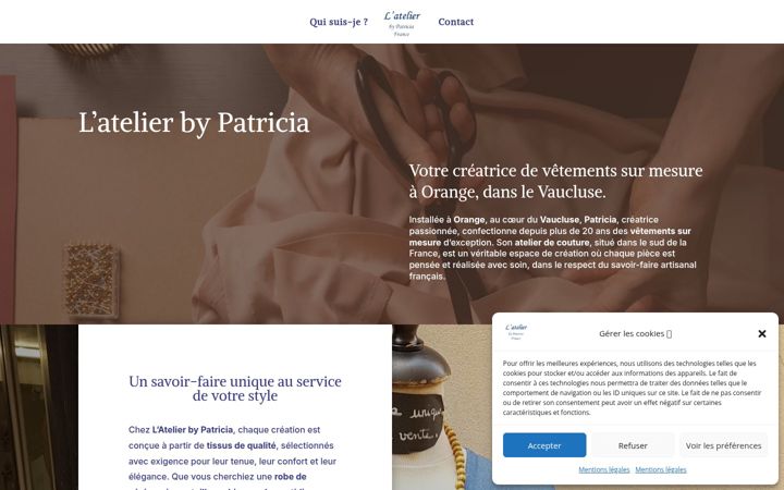 Screenshot of atelierbypatricia.com