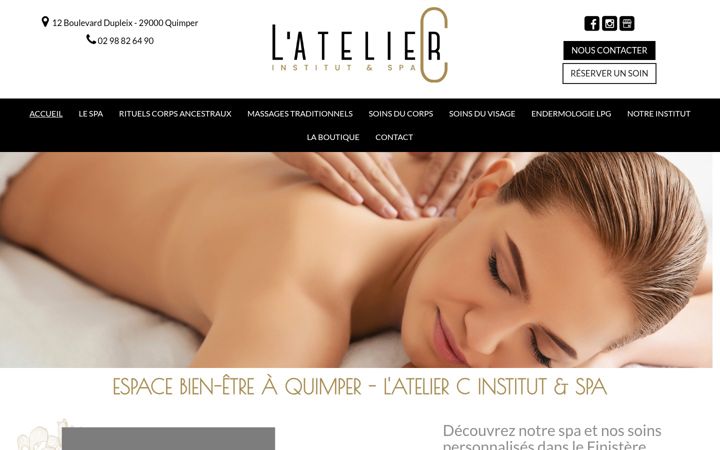 Screenshot of atelierc-institut-spa-quimper.fr
